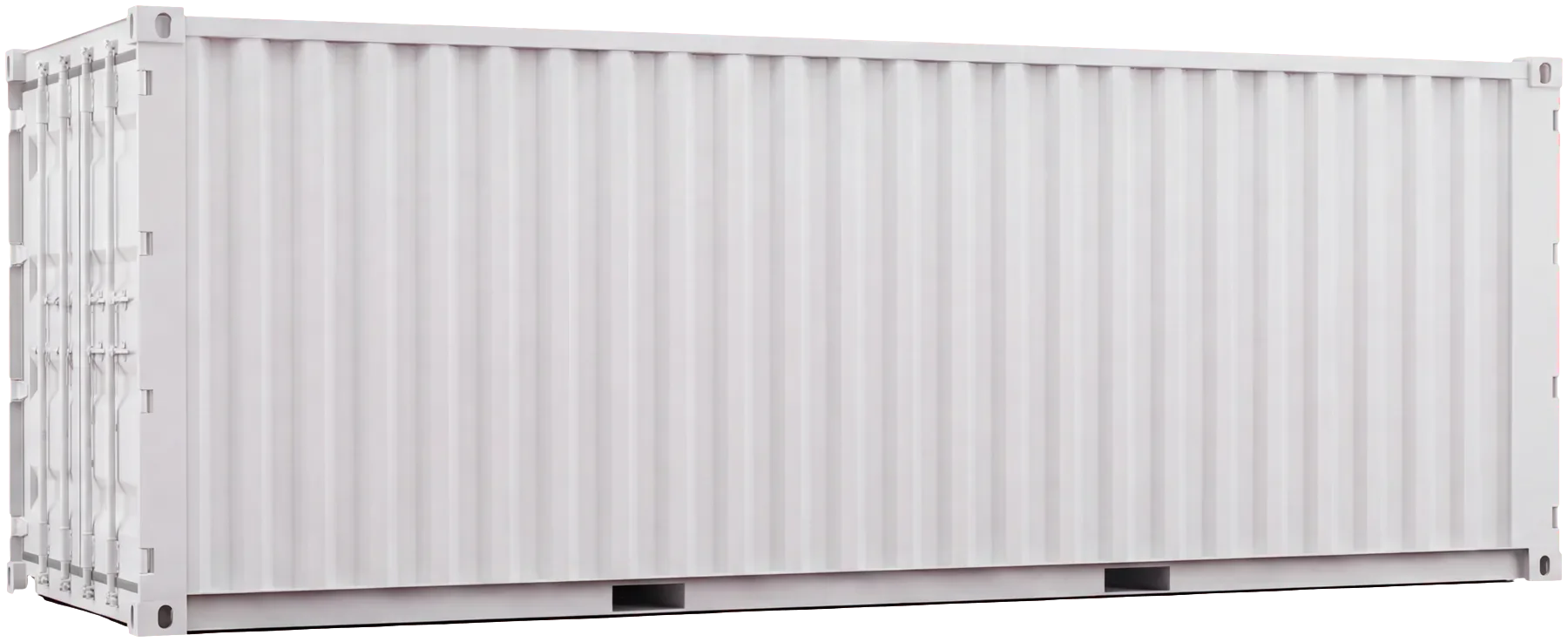 A closed A&A steel shipping container